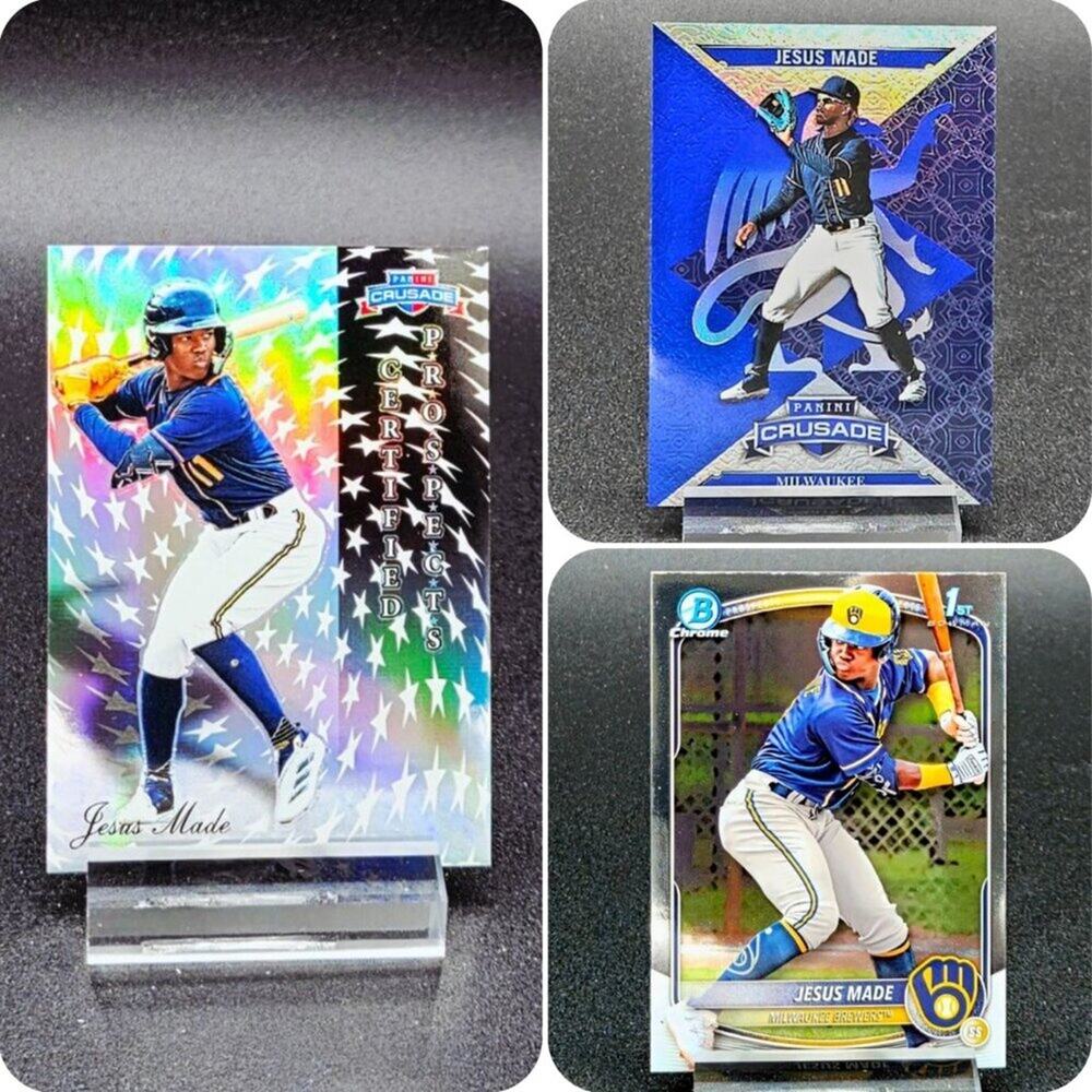 2025 Jesus Made Bowman Chrome Crusade RC's Milwaukee Brewers Top Prospect